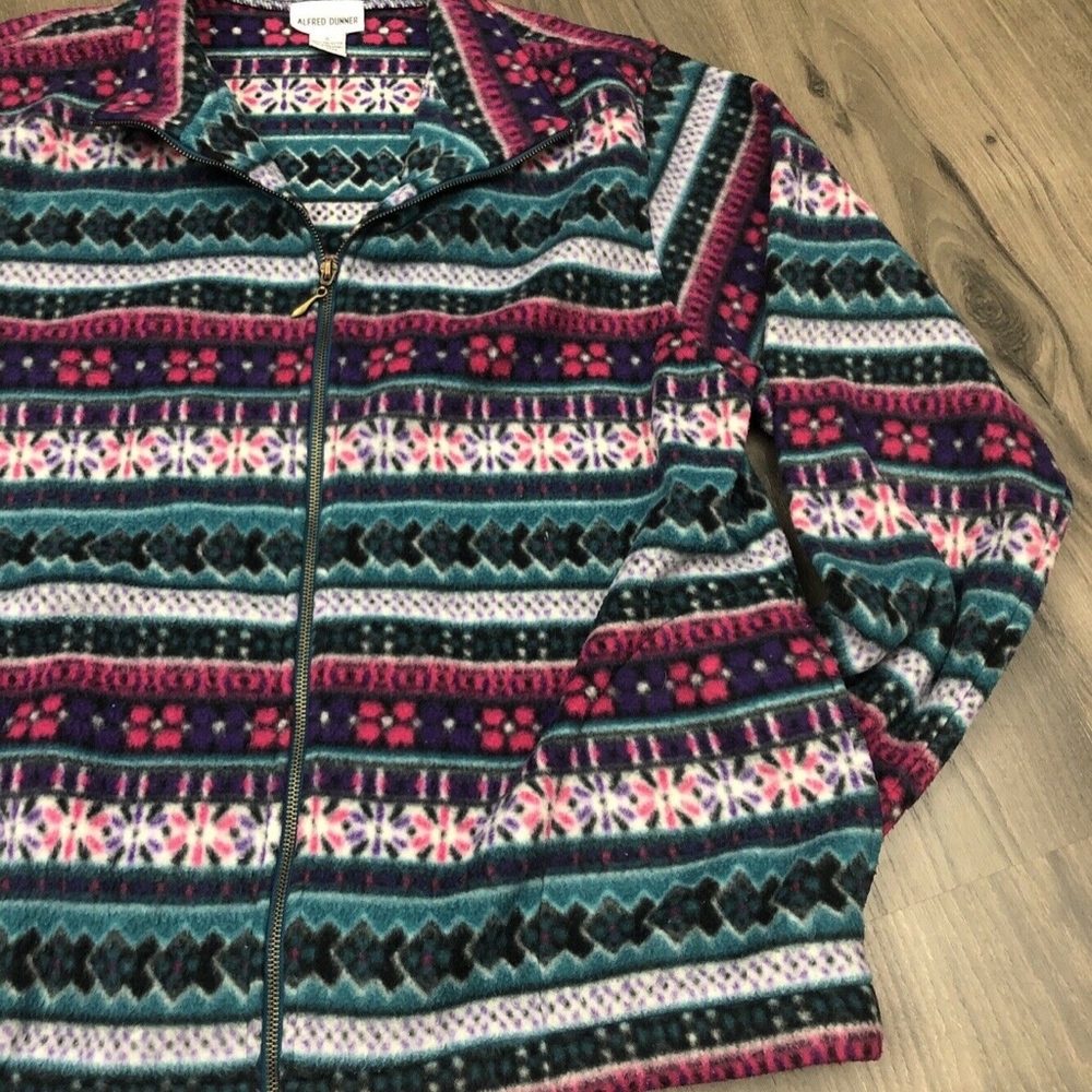 Preowned Alfred Dunner Aztec Western Design Fleece - Picture 2 of 4